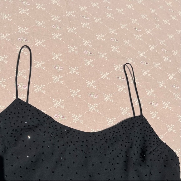SOLD Vintage Cachet Beaded Black Cami Going Out Top Size Small - Picture 6 of 7